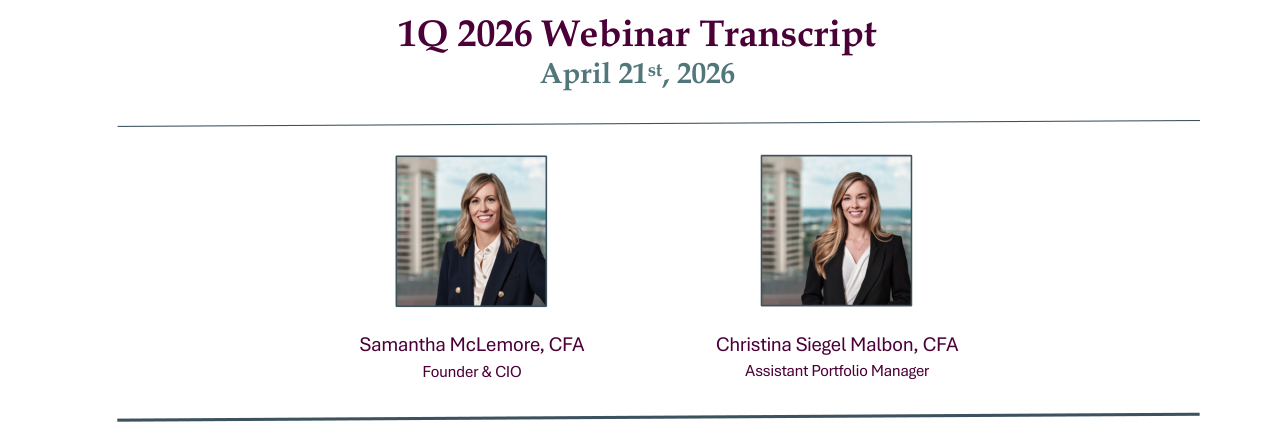 1Q26 Quarterly Webinar